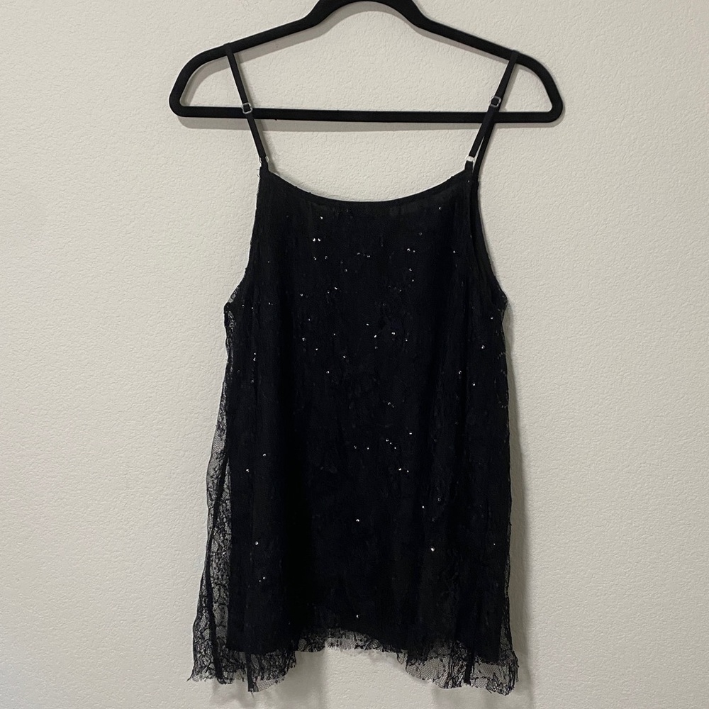 Women's Sequin Tank Top Y2K Sparkle Glam Hollywood Retro Shimmer Festive - Picture 3 of 5